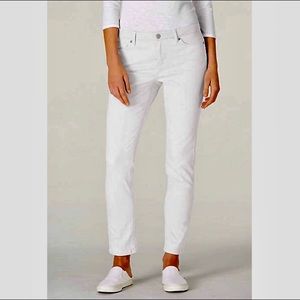 JJill authentic fit slim ankle white jeans size 2 like new